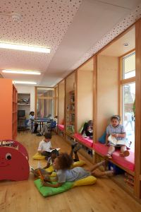 Ashmole primary school new library. Photograph: Charlotte Wood.